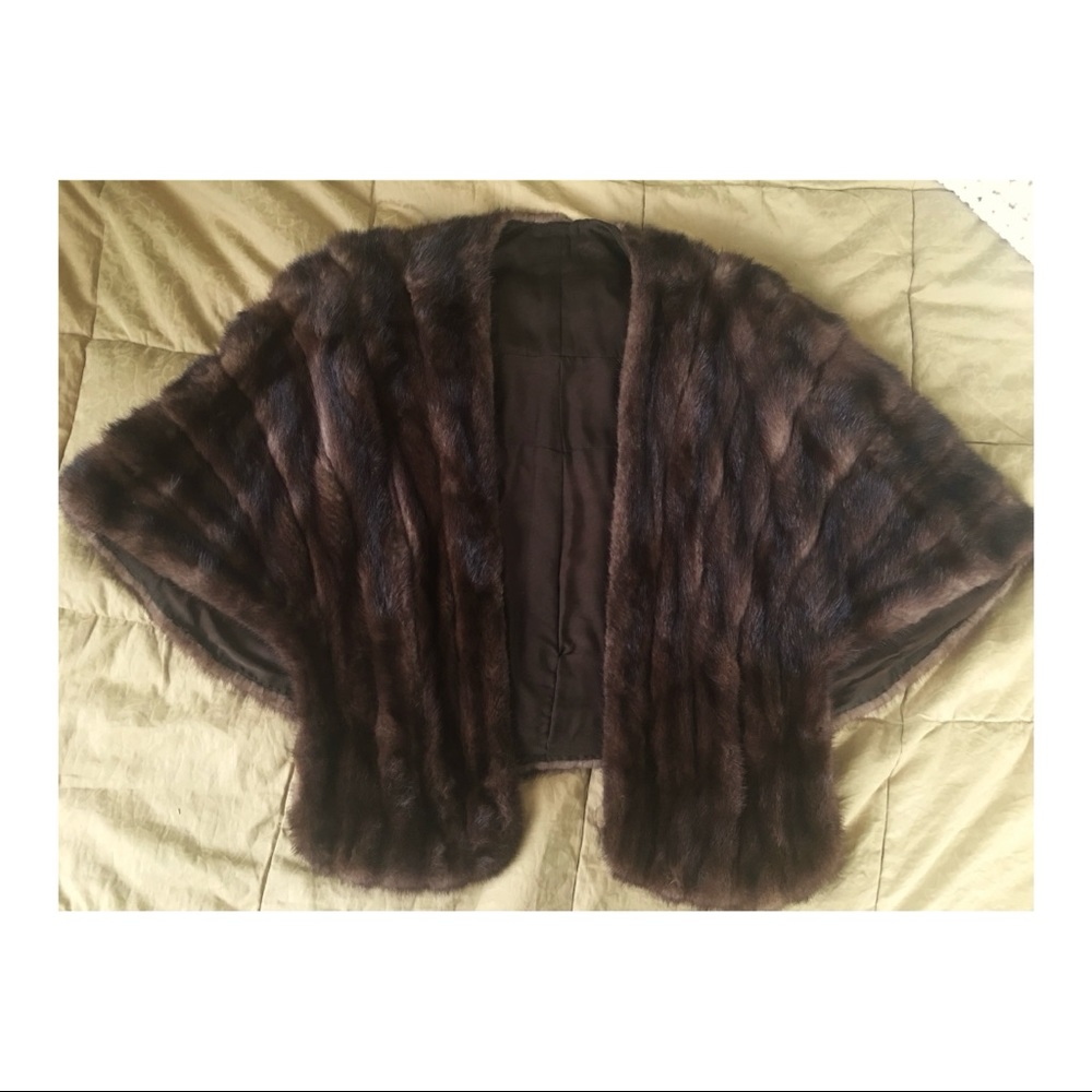 100% REAL Mink Shawl and Muff